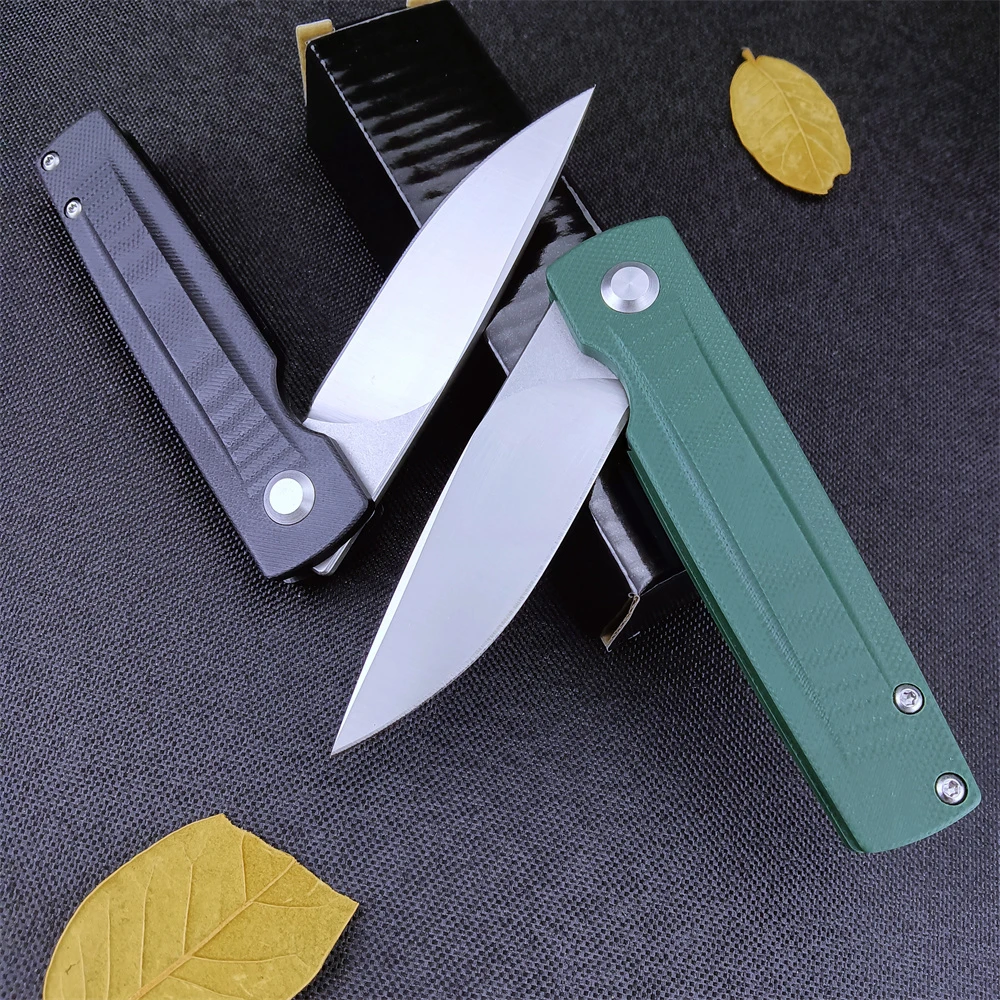 

Outdoor Tactical Pocket Folding Ball Bearing Knife G10 Handle Stainless Steel Blades EDC Tool Fruit Knives Christmas Gift