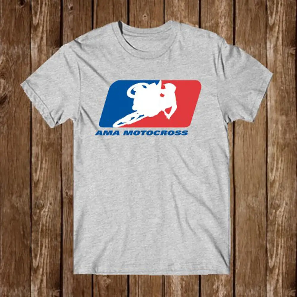 Мужская серая футболка AMA Motorcross размер S 5XL
