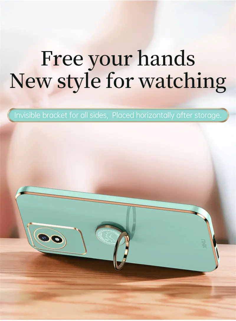 Противоударный чехол для Vivo Y02 Y02A 4G 6D с силиконовым покрытием из ТПУ мягкая задняя