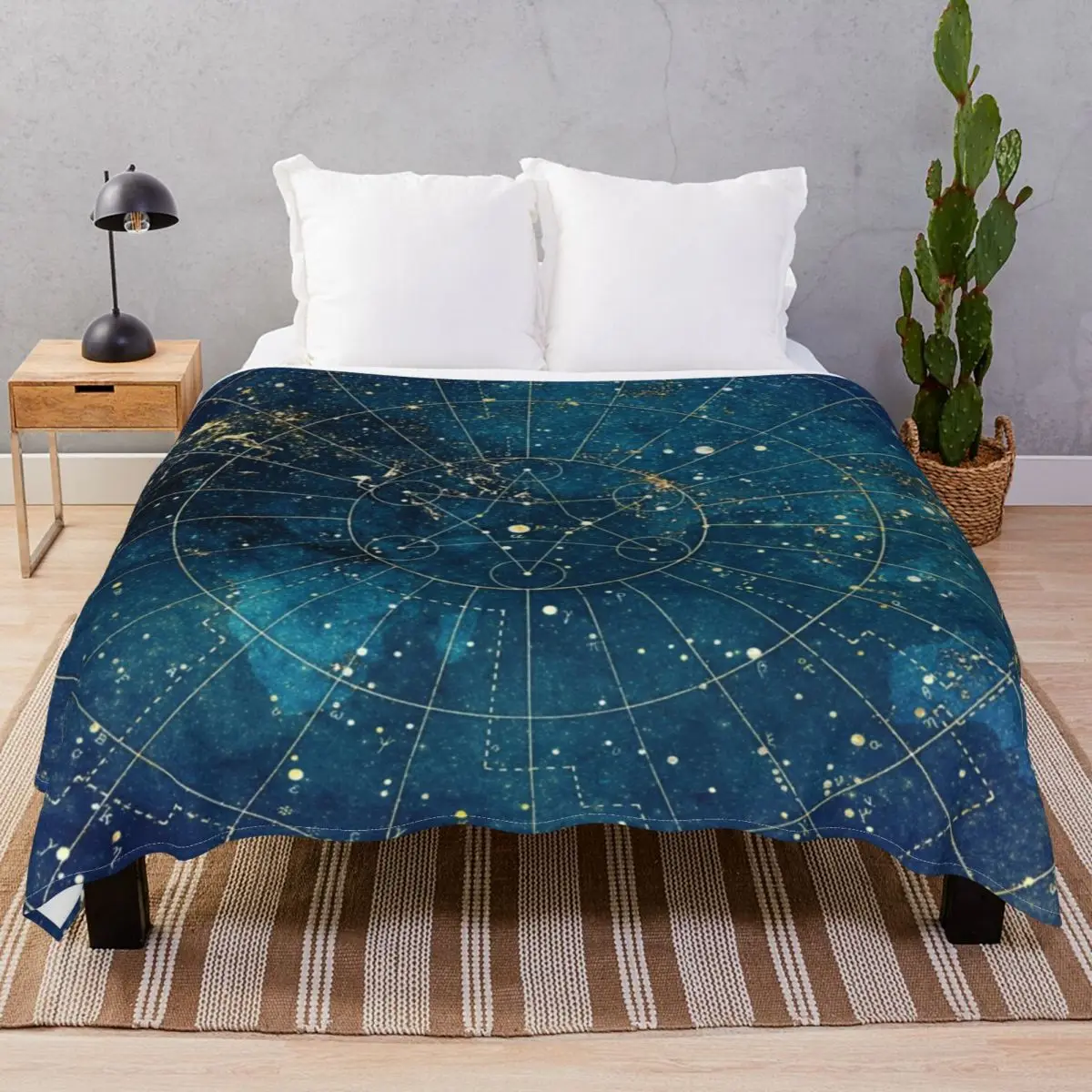 Star Map City Lights Blanket Velvet Autumn Lightweight Throw Blankets for Bedding Sofa Camp Office