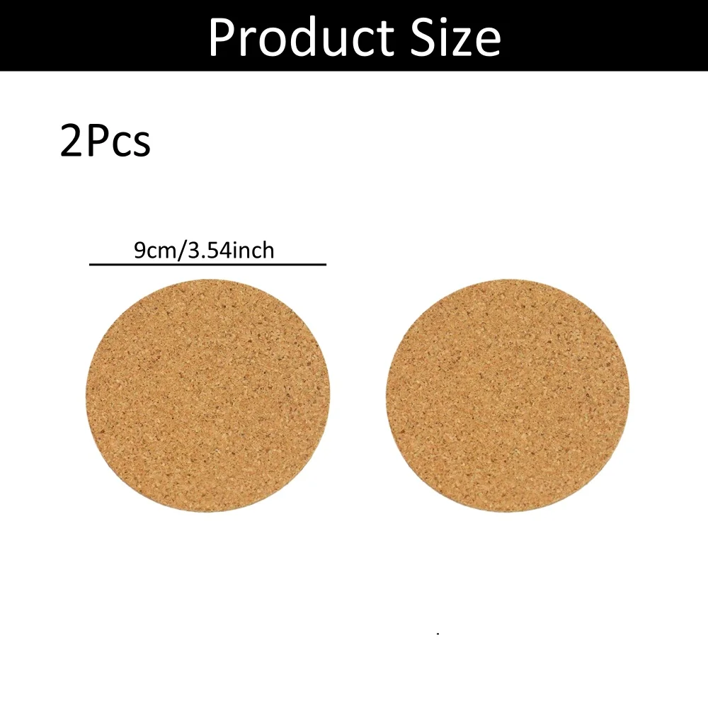 

Круглые Пробковые Подставки (2/4/6 Шт.) Из Толстого Дерева, Экологичные, Термостойкие, Для Бара, Кухни, Ресторана, Дома, Кафе