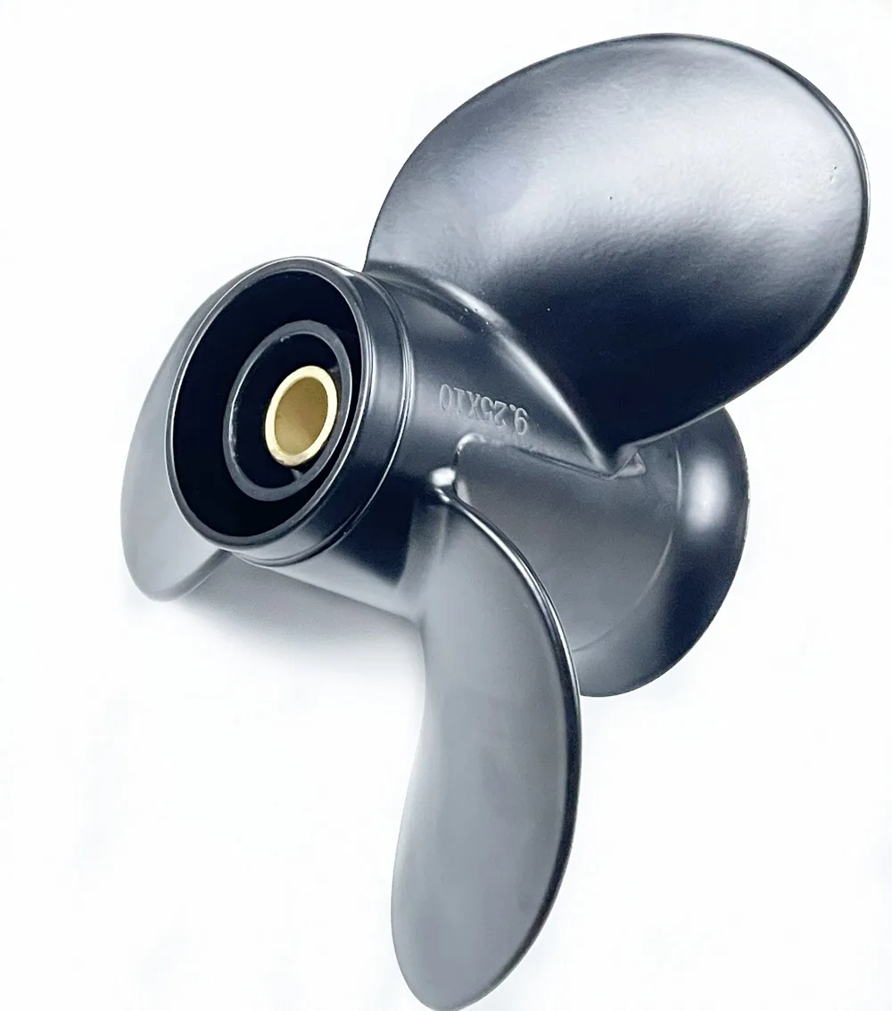 HIDEA Outboard Motor Aluminum 3-Blade Propeller 9.25" Diameter x 10" Pitch x 14-Spline for Tohatsu Nissan Mercury 9.9-20HP