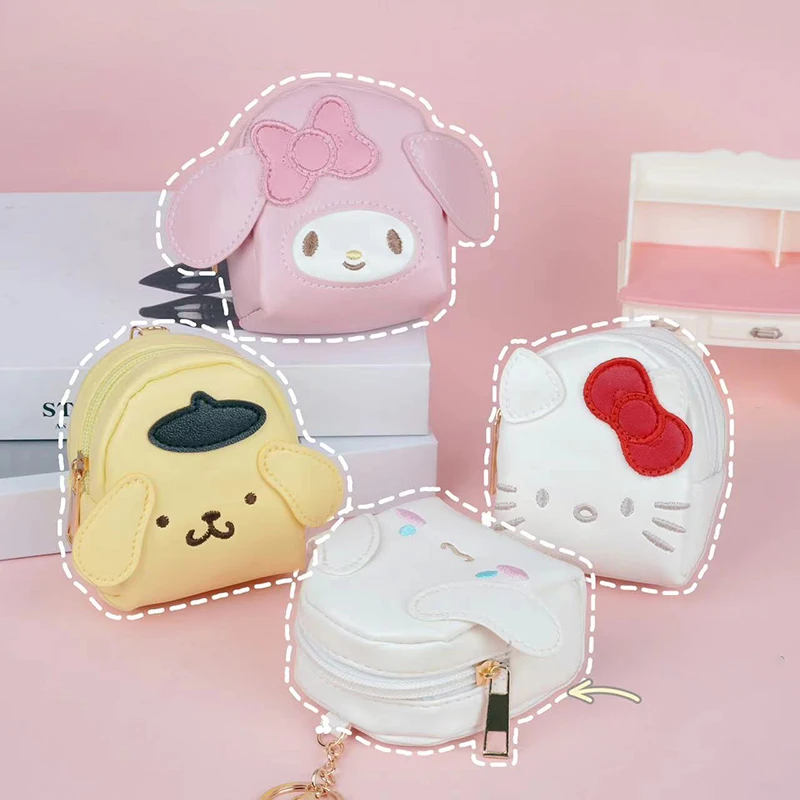 Sanrio Kawaii мини кошелек милый мультяшный помпон пуриновый для монет подарки на день