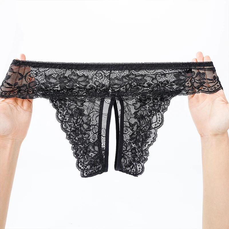 Женские трусики с открытой промежностью сексуальное кружевное Прозрачное