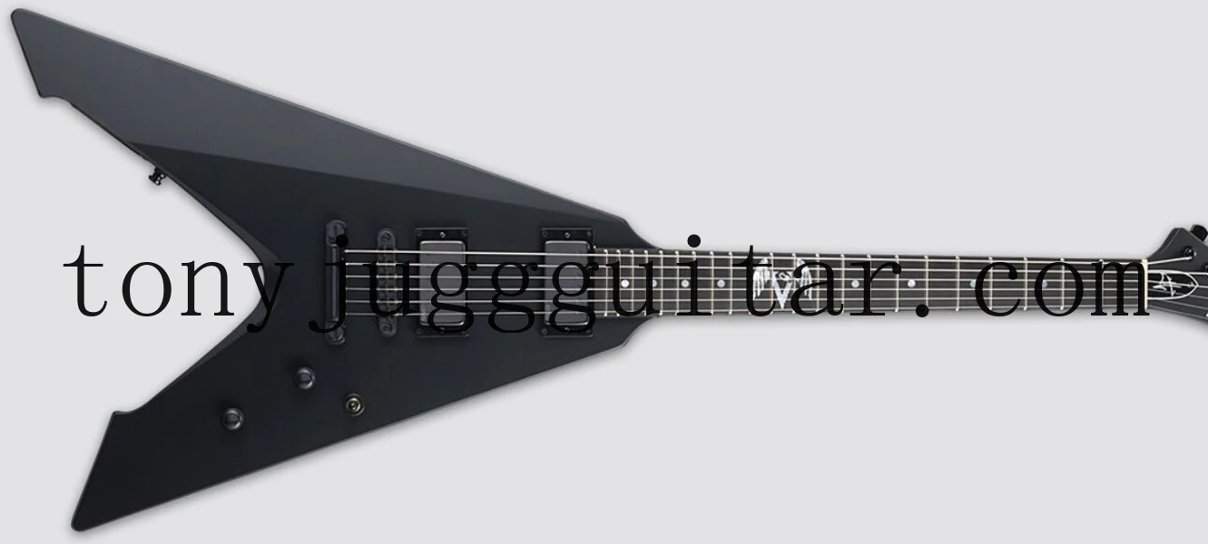 

LTD Metallic James Hetfield Vulture Matte Black Flying V Electric Guitar Satin Finished, Active EMG Pickups 9V Battery Box,