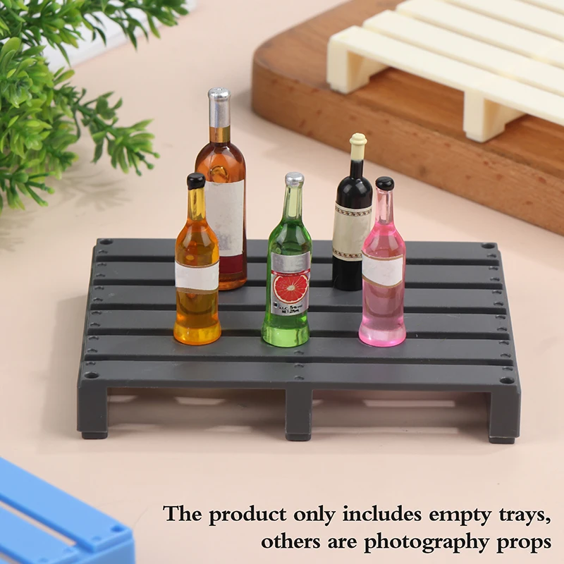 

1Pc 1:12 Dollhouse Miniature Cargo Pallet Forklift Pallet Model Scene Decor Toy Coasters Flower Pot Cushion