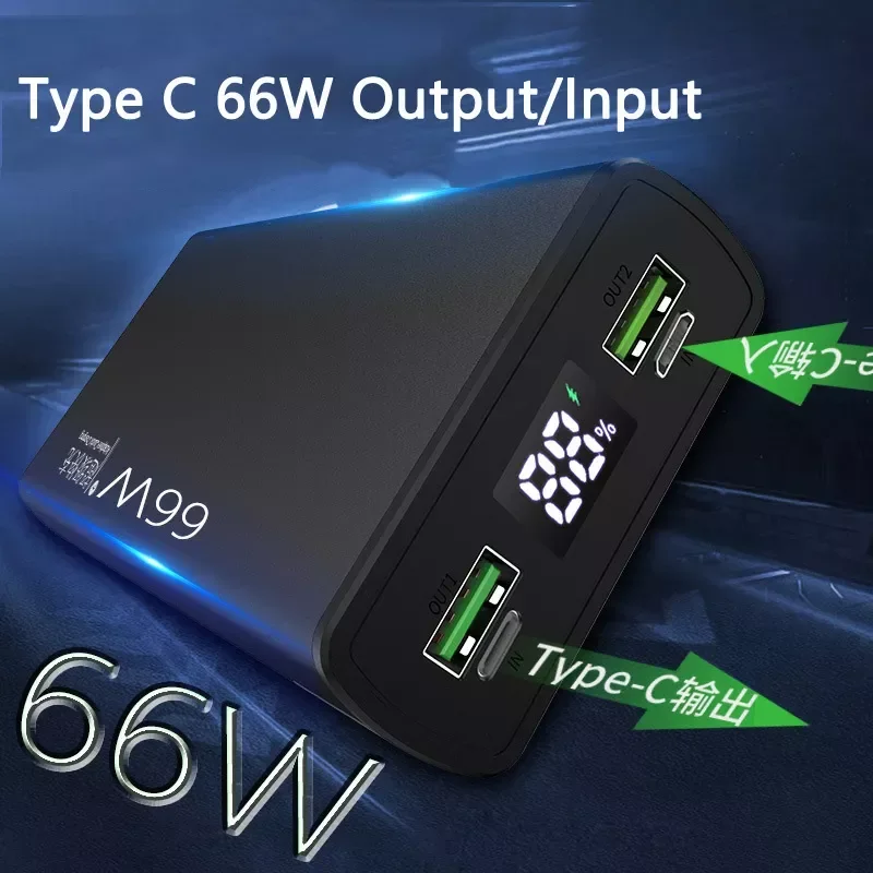 

NEW Bank 20000mAh 66W Super Fast Charging P40 Powerbank Portable Charger External Battery