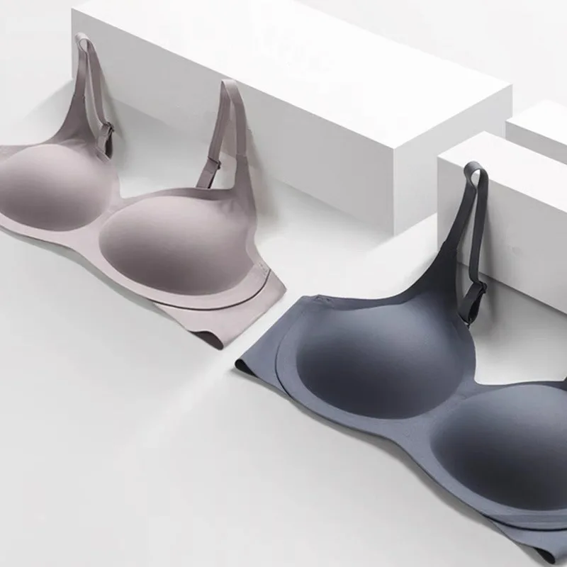 

Бесшовные сексуальные бюстгальтеры, женское нижнее белье пуш-ап, тонкое нижнее белье без косточек, нижнее белье, Цельный Мягкий Уютный бюст...