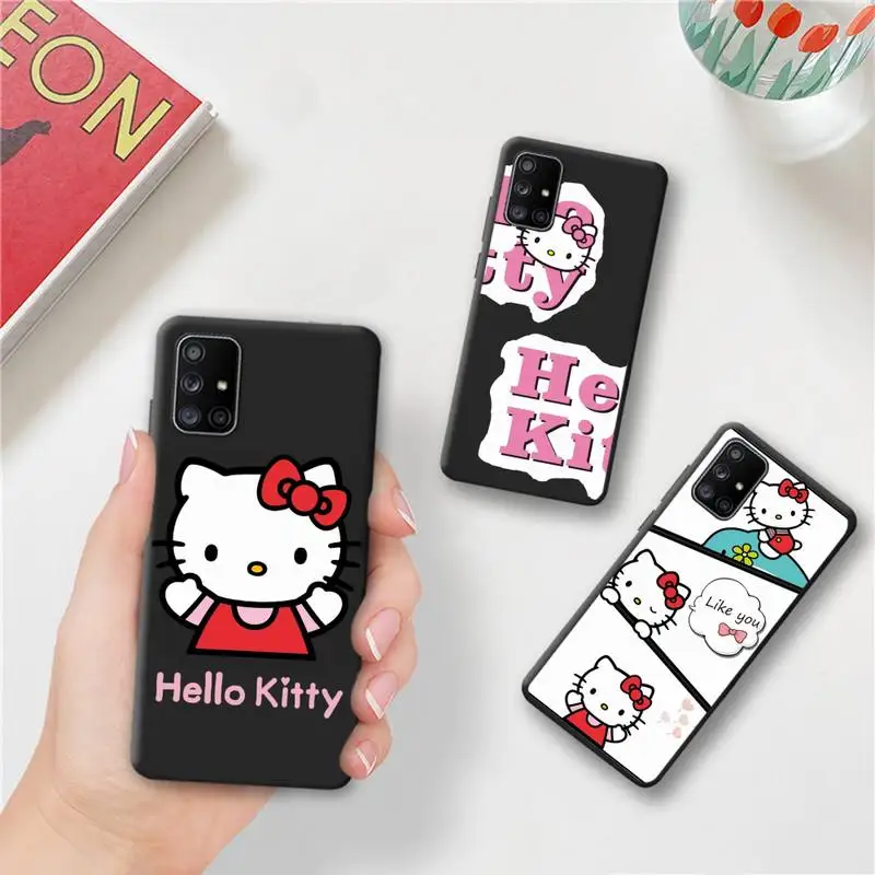

Cartoon Kawaii HelloKitty Phone Case For Samsung Galaxy A03S A52 A13 A53 A73 A72 A12 A31 A81 A30 A32 A50 A80 A71 A51 5G