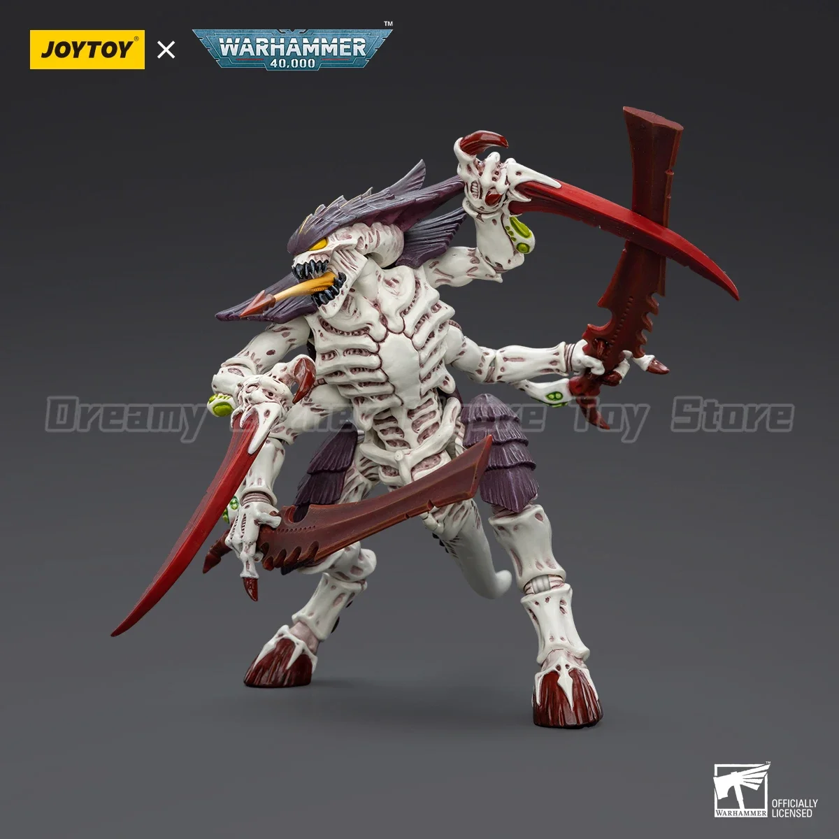 Фото В наличии: Фигурка JOYTOY Warhammer 40K Tyranids Hive Fleet Leviathan Tyranid Warrior with Boneswords, масштаб 1/18, высота 14,3 см. №4