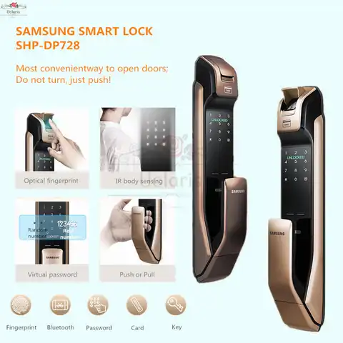 Замок для смарт-дома Samsung, английская версия, со сканером отпечатков пальцев, цифровой