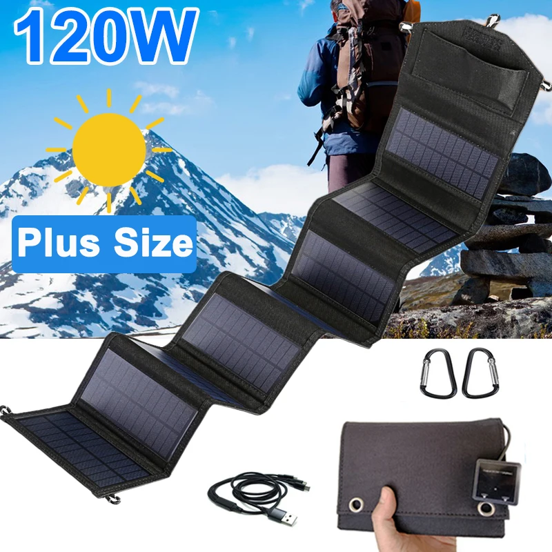 

Портативное зарядное устройство на солнечной батарее, 80/100 Вт, 5 В