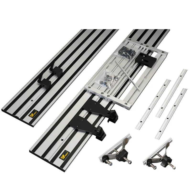 

Universal Double-deck Electrotrephine Saw Guide Rail W/ Adjustable Saw Base Carving Machine Straight Guide Rail
