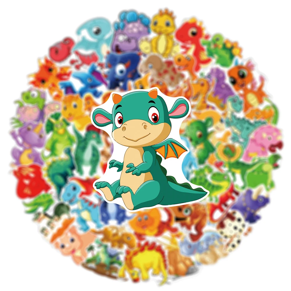 

10/30/60pcs Cute Dinosaur Graffiti Stickers for Kids Toys Decal Waterproof Graffiti Scrapbook Skateboard Laptop Phone Stationery