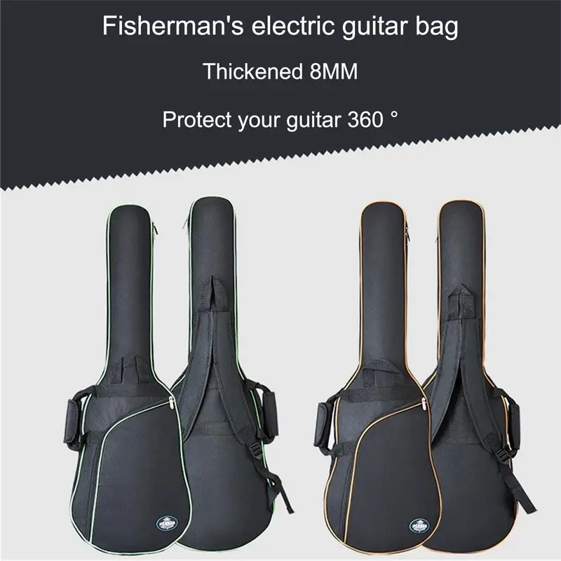 

Чехол для электрогитары из ткани Оксфорд, с двумя ремешками