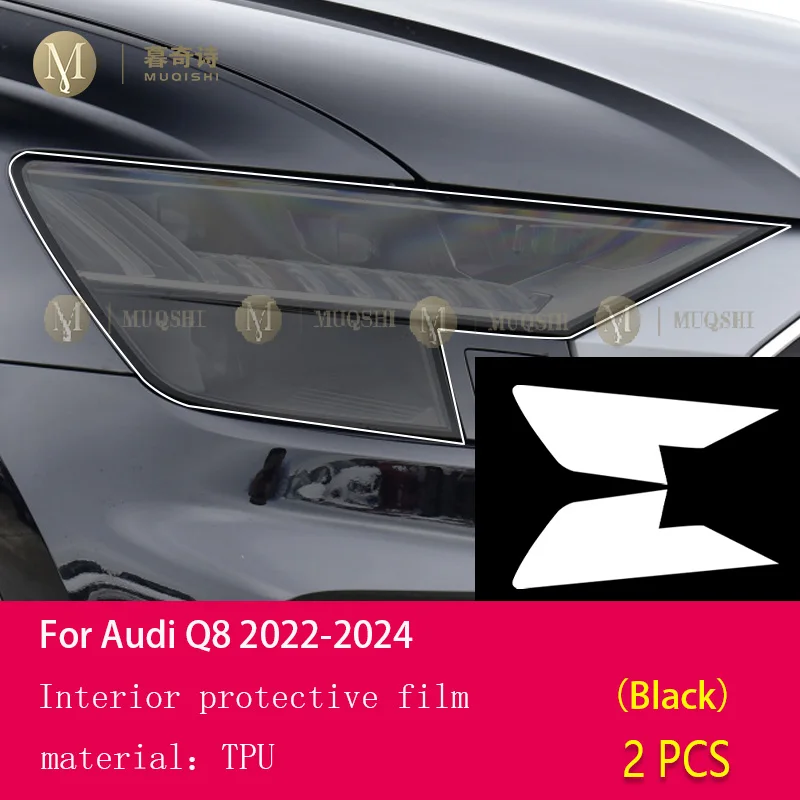 

Для Audi Q8 2022-2024 автомобильные внешние фары против царапин ТПУ PPF защитная пленка ремонтная пленка против царапин Accessori refi