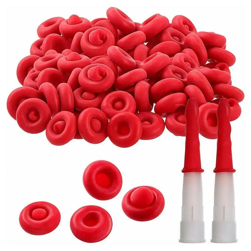 

100 шт., колпачки для герметизации из красного латекса