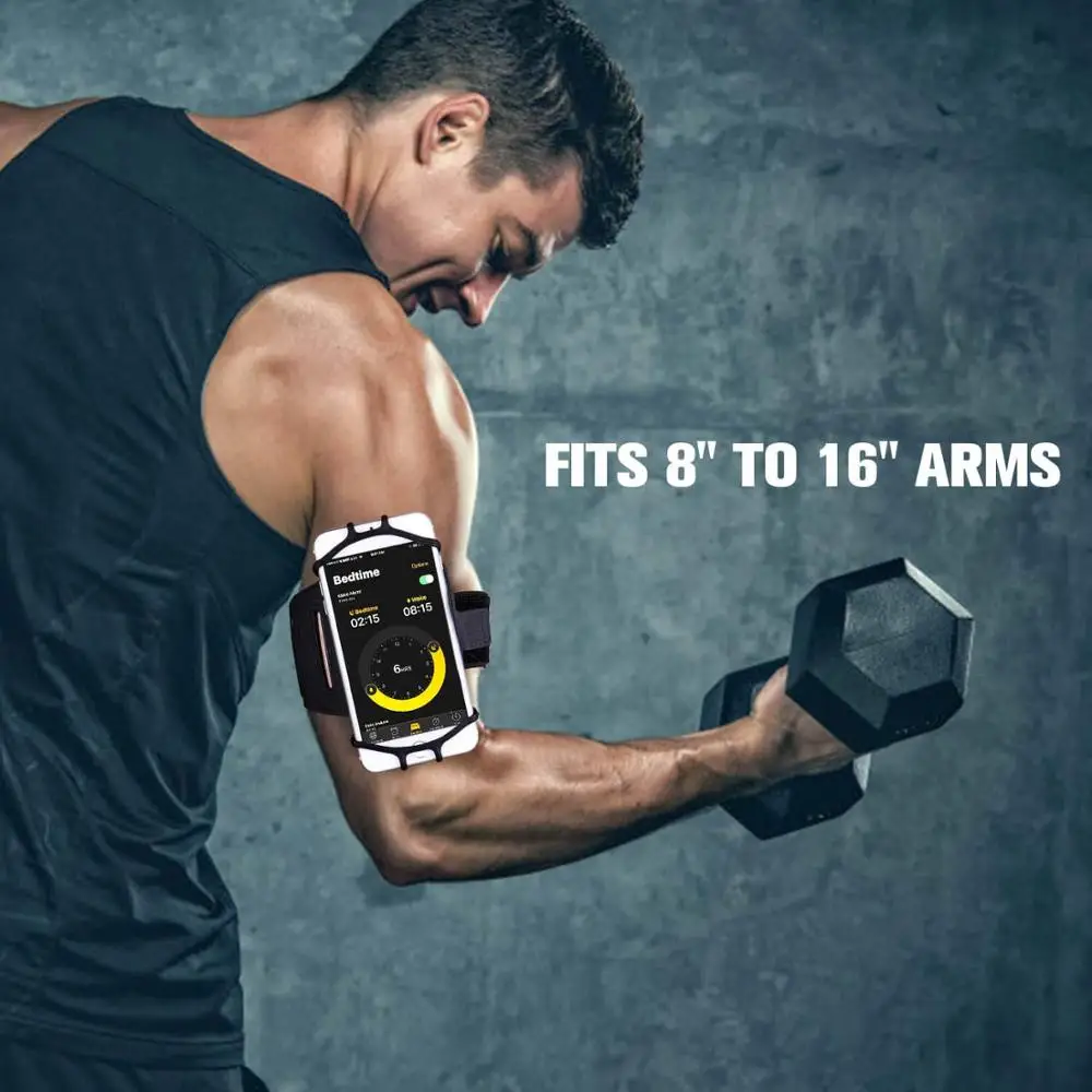 Workout Phone Armband for iPhone Xs Max Xr X 7 8 180° Rotatable Wristband for Samsung Galaxy for Huawei Jogging Running Cycling
