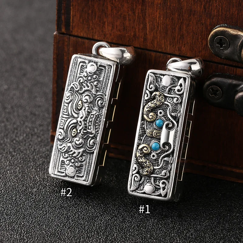 Украшение из стерлингового серебра S925 модная индивидуальная ретро-гармоника Kui