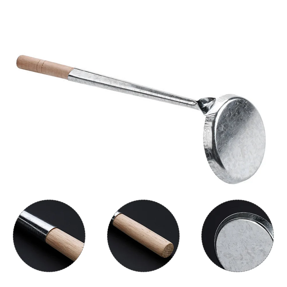 

Kitchen Frying Wooden Handle Spoon Non-stick Frying Handle Design Spoon for Home