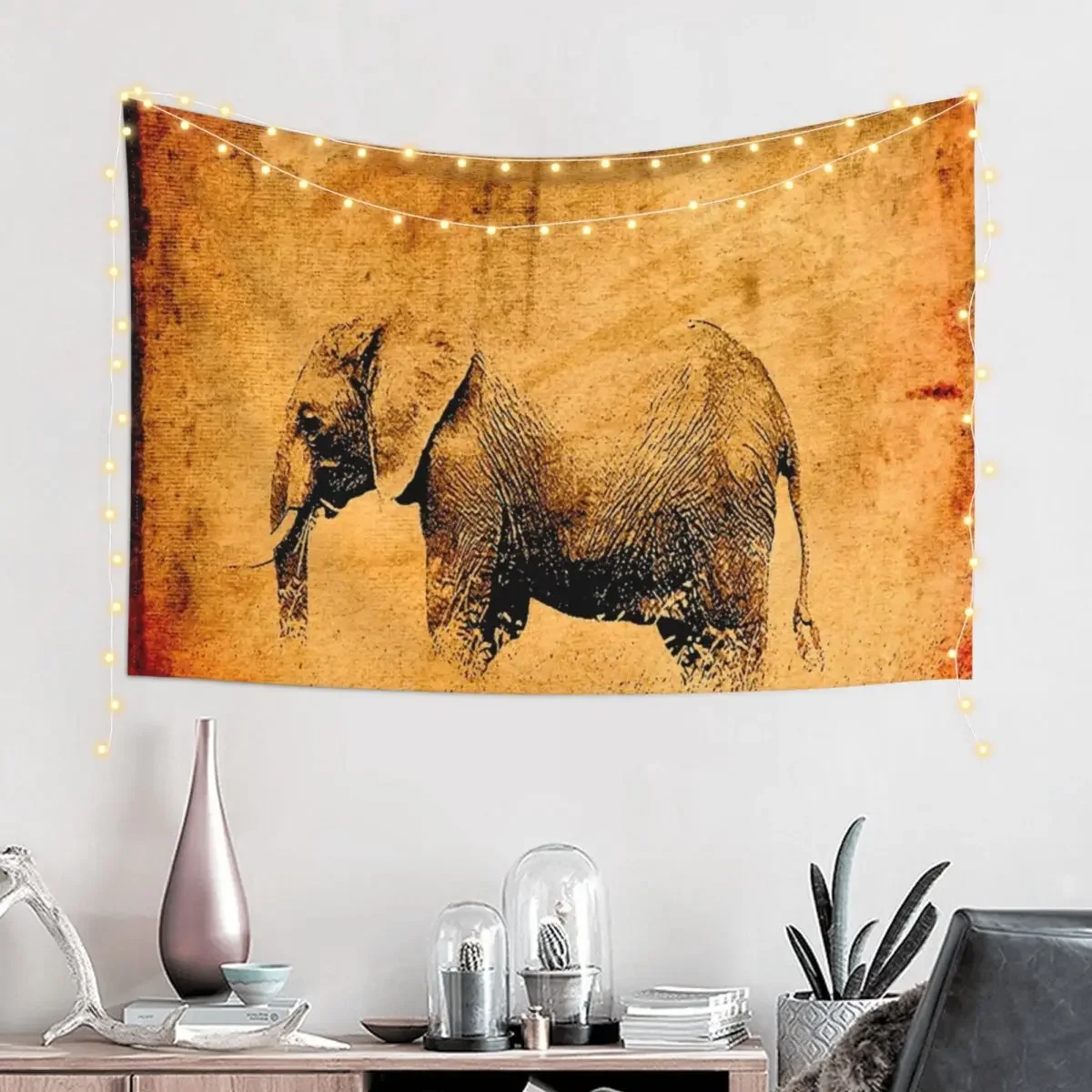 Massai Mara Park Africa - Гобелен Королевства слонов Декор для комнаты Обои