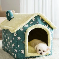 cartoon shape kennel four seasons universal small dog apartment removable and washable thickening arctic fleece for pet supplies