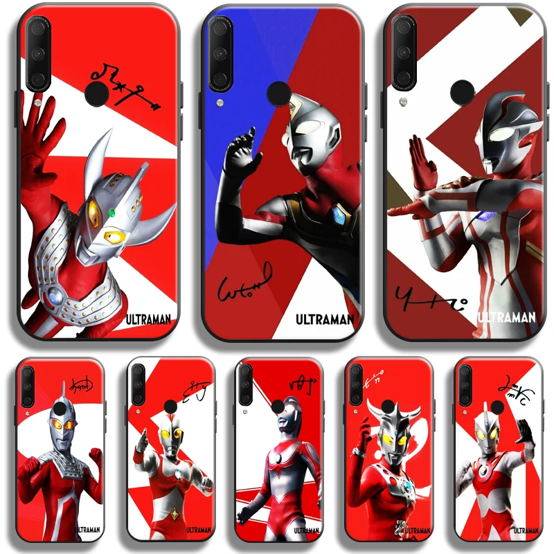 

Ultraman Japan Anime Phone Case For Huawei Honor 9X 8X 7X Pro For Honor 10X Lite Case Back Silicone Cover Funda Black Coque