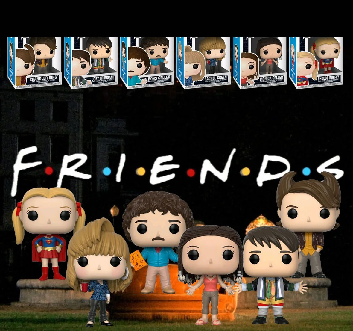 Экшн-фигурки Друзья funko Рэйчел Грин Росс Геллер Коллекционная модель игрушки для