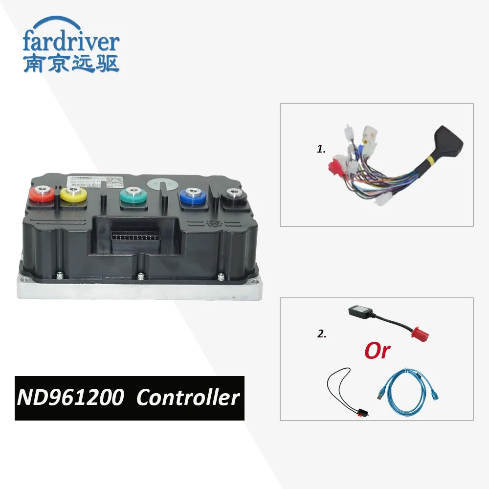 Фото Контроллер FarDriver ND961200 600A синусоидальный с Bluetooth и USB для электросамокатов, мотоциклов и двигателей BLDC 8-12 кВт №2