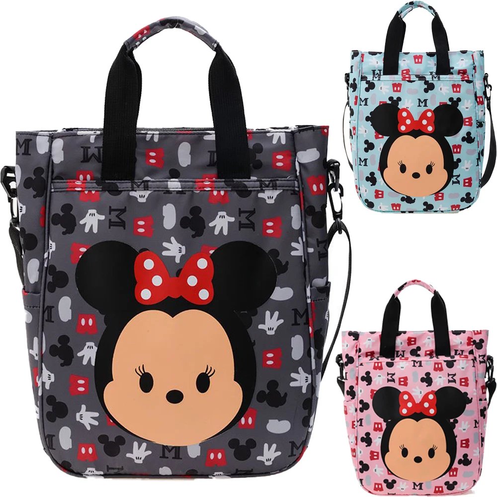 

Disney Cartoon Cute Children's Schoolbag Minnie Print Shoulder Bag Fashion Canvas Large Capacity Boy's Schoolbag Birthday Gift