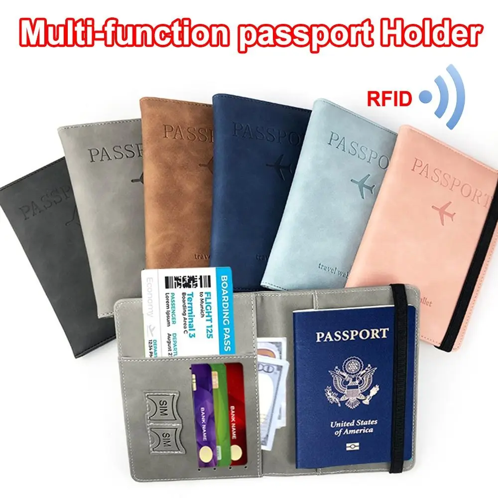 

Обложка из искусственной кожи, ультратонкая многофункциональная Обложка для документа, обложки для паспорта, кожаная сумка для паспорта с радиочастотной идентификацией, держатель для паспорта