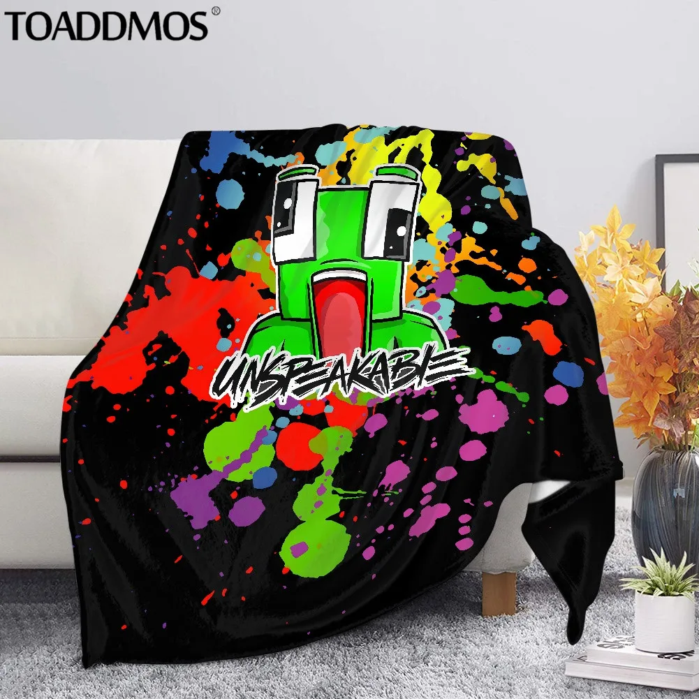 

TOADDMOS Blanket Plush Velvet Warm Decoration Bed Home Throw Sofa Blanket Cartoon Game Print Premium Fall/Winter Travel Blankets