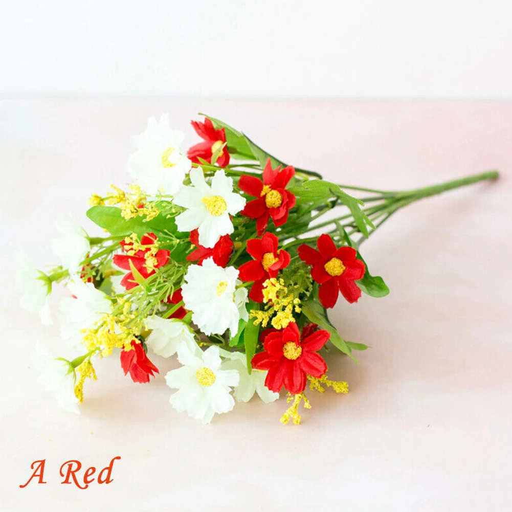 

Artificial Flowers Fabric Daisy Bouquet Faux Flower Plant DIY Wedding Party Decoration Home Room Table Decor