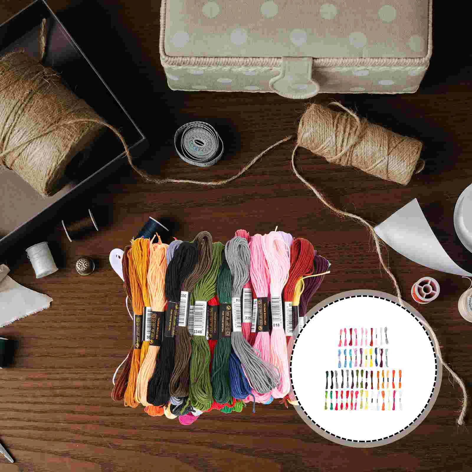 

Embroidery Thread Floss Kit Stitching Sewing Cross Accessories Making Braceletthreads Handcrafted Professional Function Multi