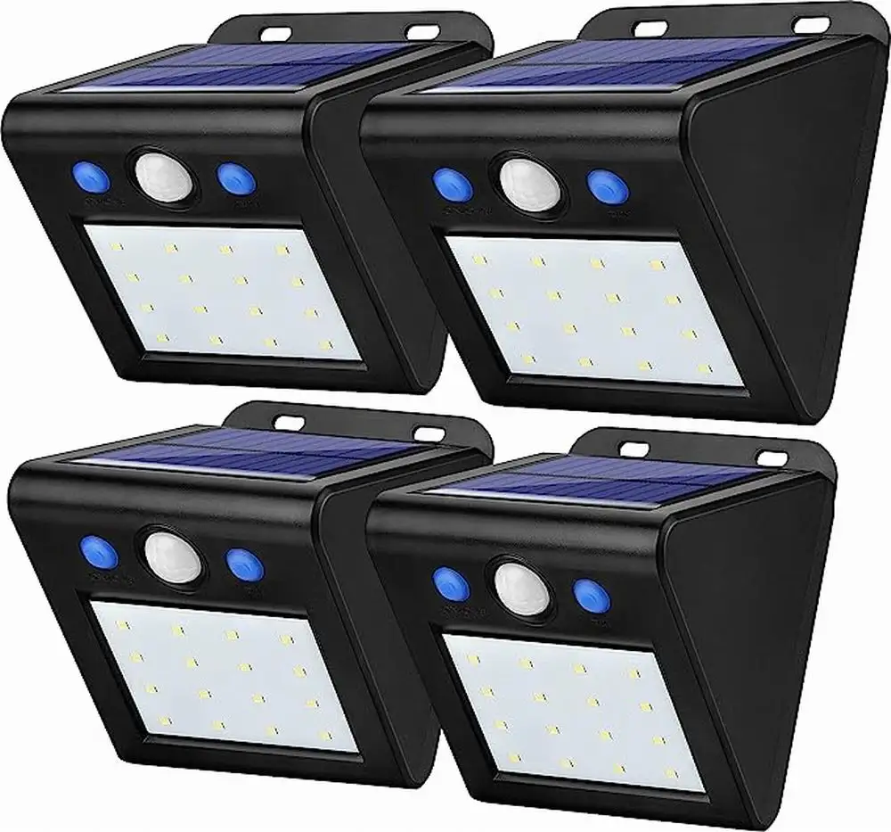 

4pcs Solar Motion Sensor Light Outdoor Wireless Motion Flood Light 2W Outdoor Security Light Solar Light 200LM for Patio Deck