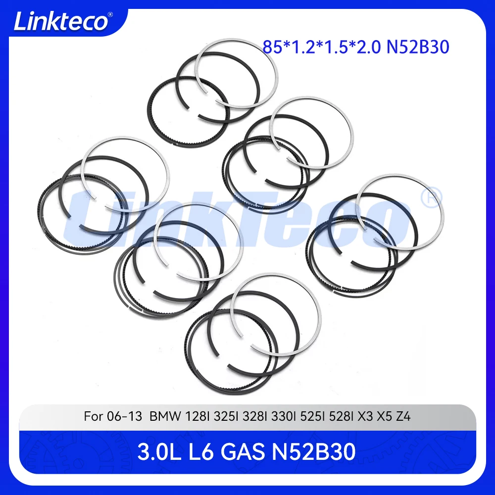 Комплект поршневых колец двигателя подходит для 3.0 T L L6 GAS N52B30 06-13 BMW 128I 325I 328I 330I 525I