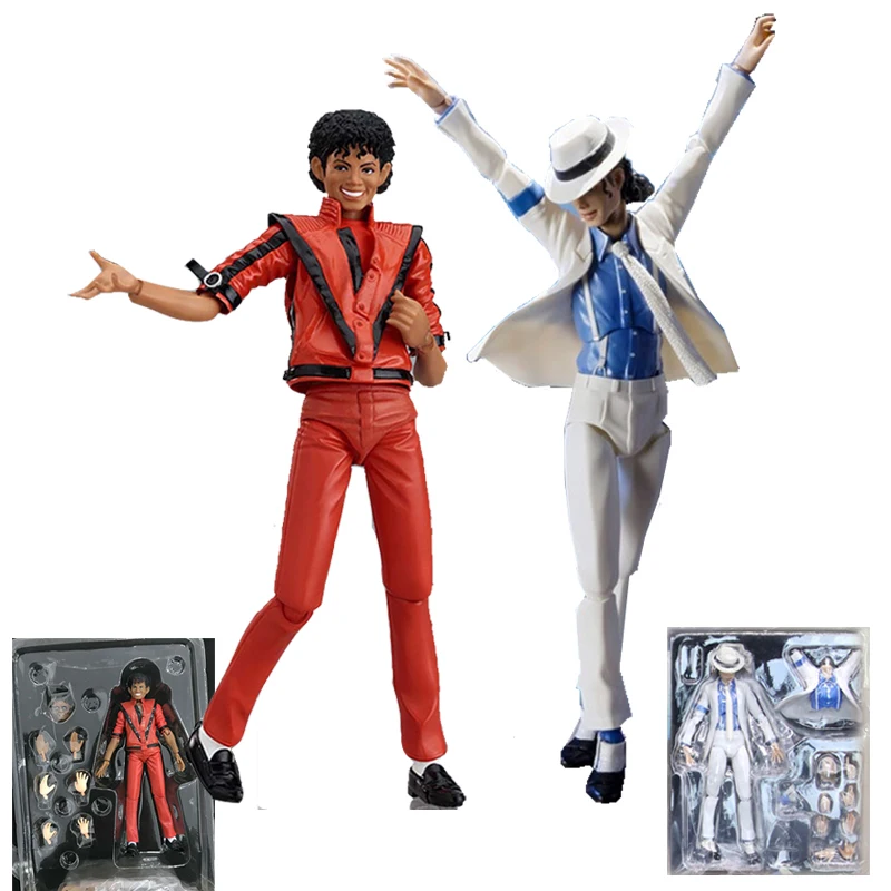 

Michael Jackson The white suit Figma 096 Michael Jackson Action Figure MJ Thriller Classic Model Anime Toys Christmas Gift