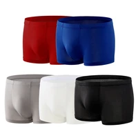 5pcslot mens transparent underwear hot sexy plus size ice silk male panties boxer shorts trunks see through underpants seamless