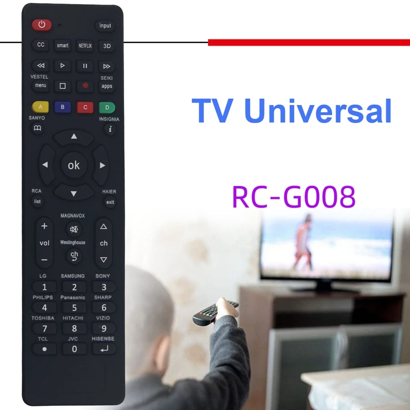 Universal Remote Control RC-G008 Replacing The TV Remote For