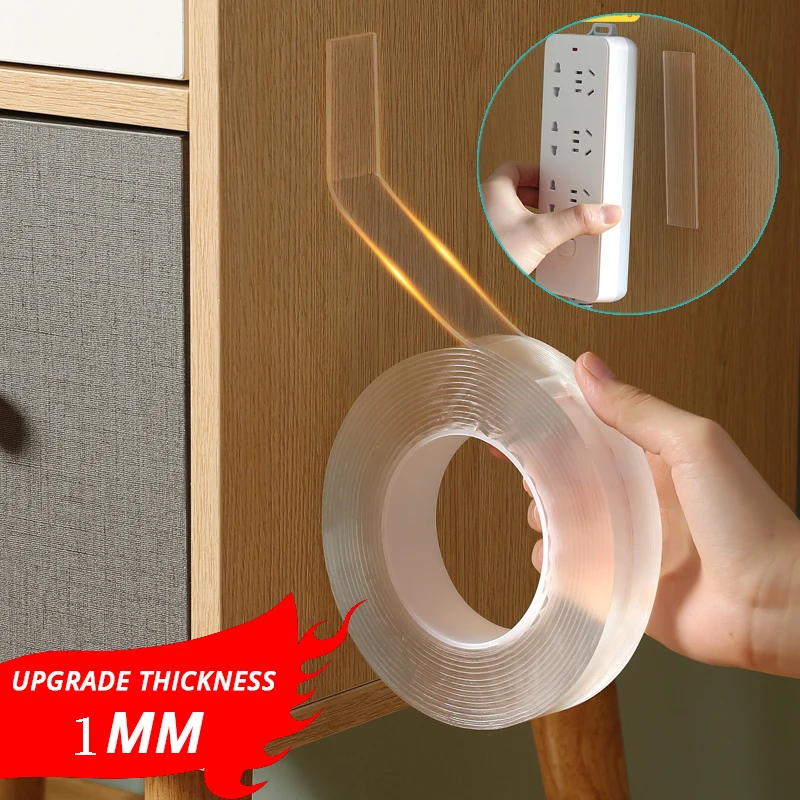 Двухсторонняя клейкая прозрачная многоразовая бесследящая Водонепроницаемая