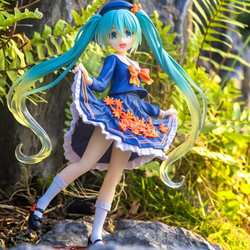 

Оригинальный подлинный Vocaloid Hatsune Miku виртуальный певец Miku 3-й сезон осень Ver. 18 см аниме фигурки коллекционные модели игрушки