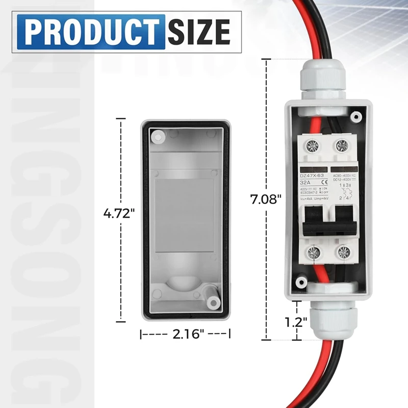 Переключатель отключения солнечных панелей 32 А переменного тока переключатель