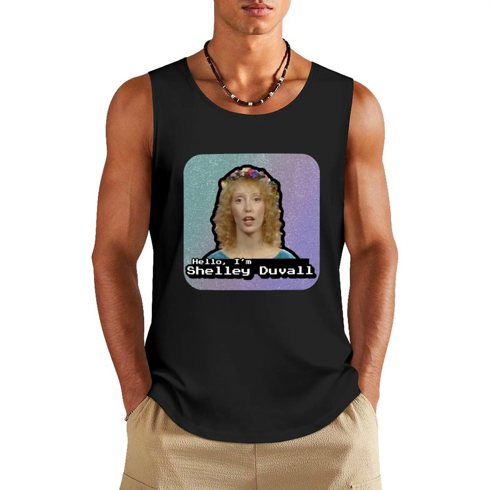 Hello I’m Shelley Duvall Tank Top модный мужской жилет 2025 года для фитнеса