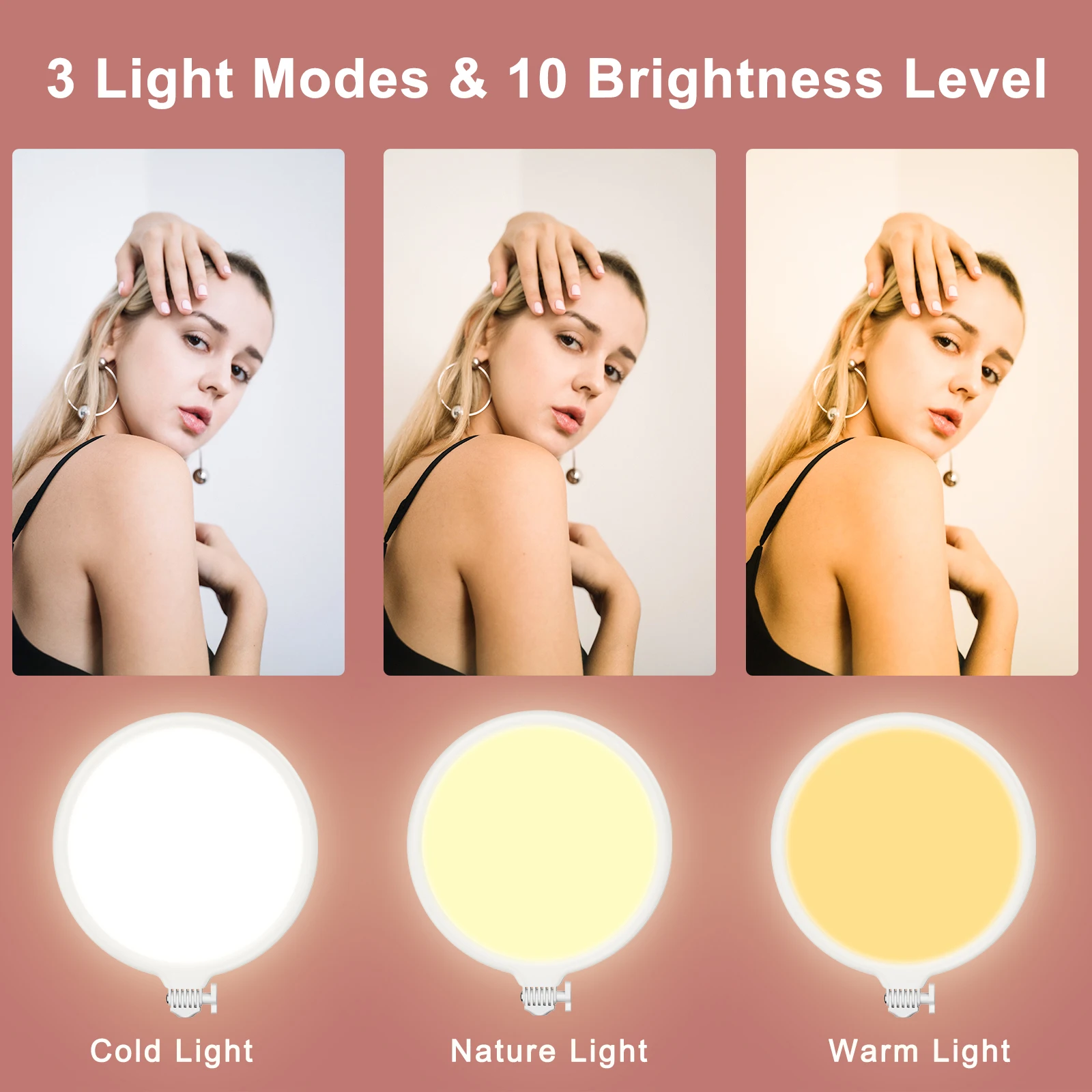 LUXCEO R8 Светодиодный кольцевой светильник 3000-6000K Освещение для фотосъемки Живая