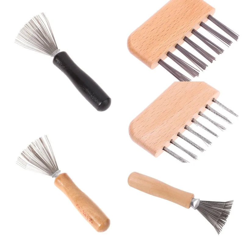 

1PCS Wooden Comb Cleaner Delicate Cleaning Removable Hair Brush Comb Cleaner Tool Handle Embeded Tool