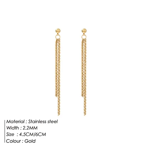 SUNIBI Серьги-капли из нержавеющей стали серебристого цвета