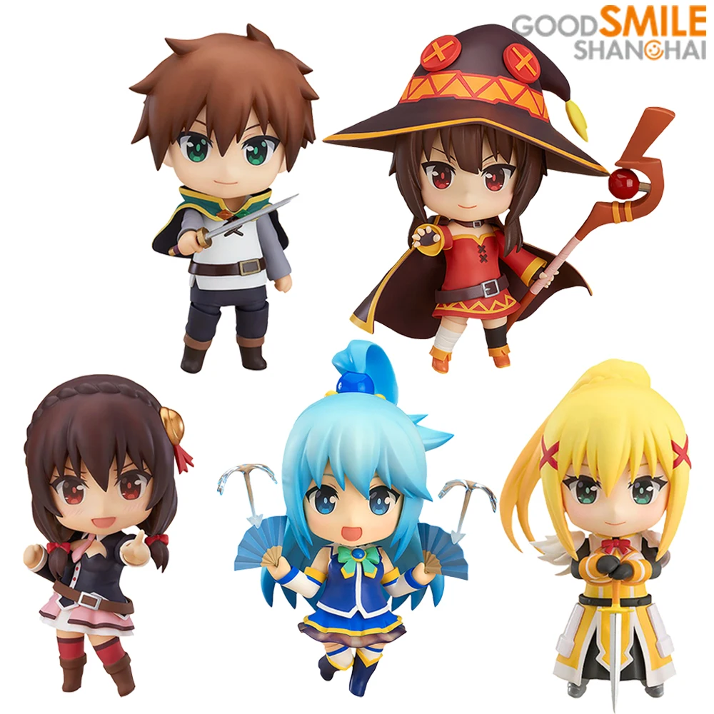 

Фигурка героя аниме «Хорошая Улыбка» Konosuba Satou Kazuma Aqua Megumin темнота Yunyun, оригинальная вторая серия, фигурка Nendoroid, игрушки-модели