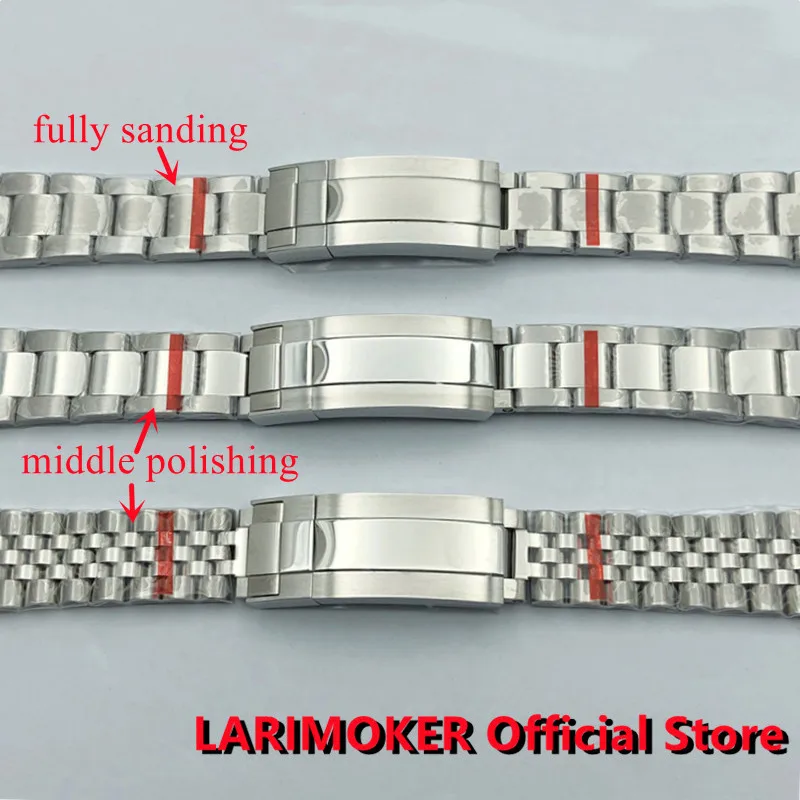 Дешево Ремешок LARIMOKER мужской из нержавеющей стали, 20 мм, 904L