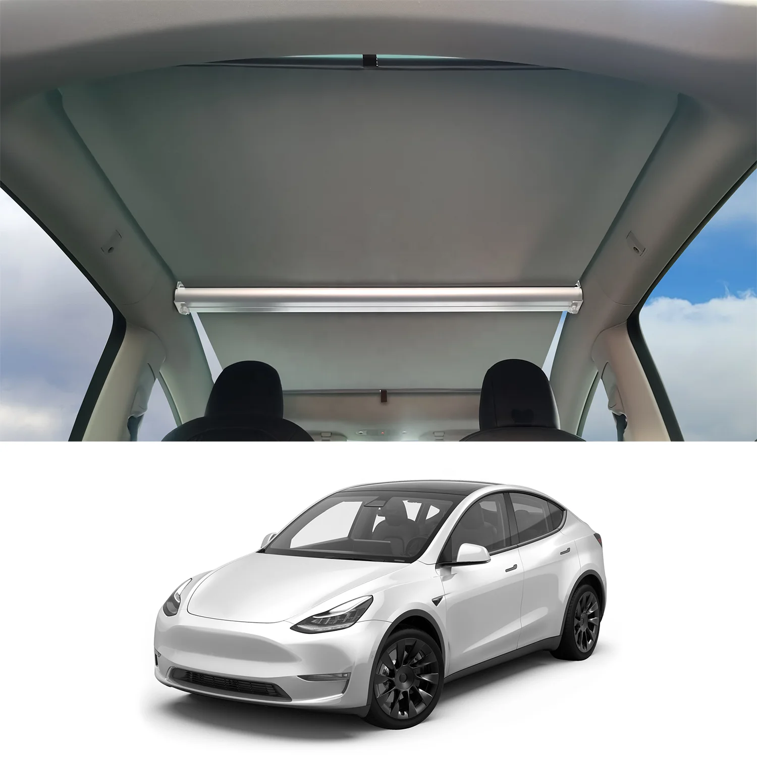 

Limited Time Offer Car Interior Accessories Front and Rear Sunroof Sunshade Specifically for Tesla Model Y Car Sunshade