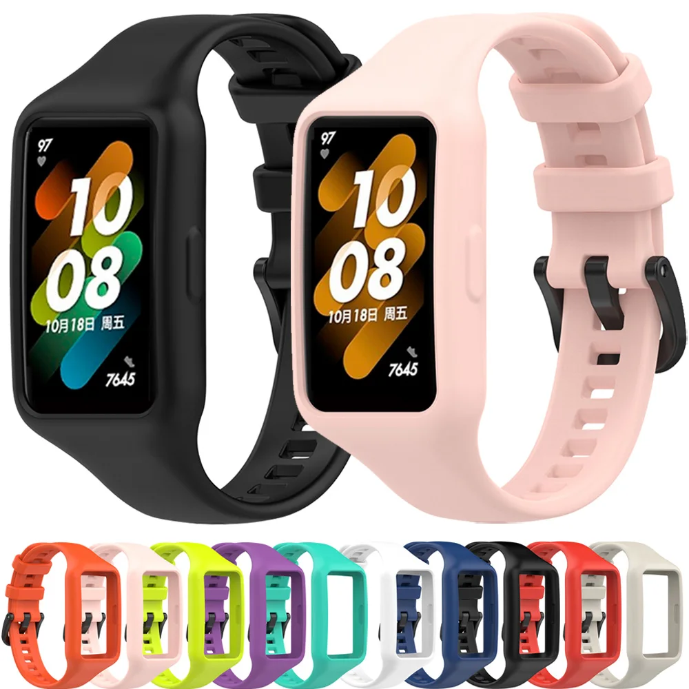 

Ремешок силиконовый для Huawei Band 7 6, защитный сменный Браслет в стиле смарт-часов, для Honor Band 6